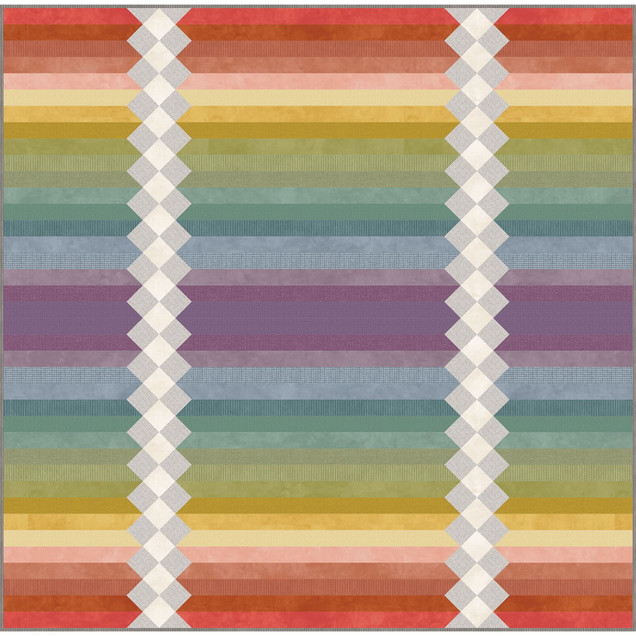 Woolies Flannel Sunset Reflections Quilt Sorbetto Vol 2 Project Image