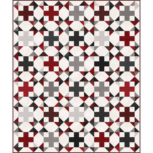 Woolies Flannel Sea Star Quilt Winterberries Project Image