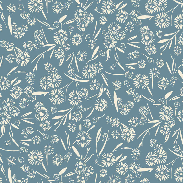Cottage Flowers MAS10835-B Blue Susie Hetherington