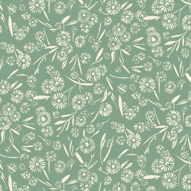 Cottage Flowers MAS10835-G Green Susie Hetherington