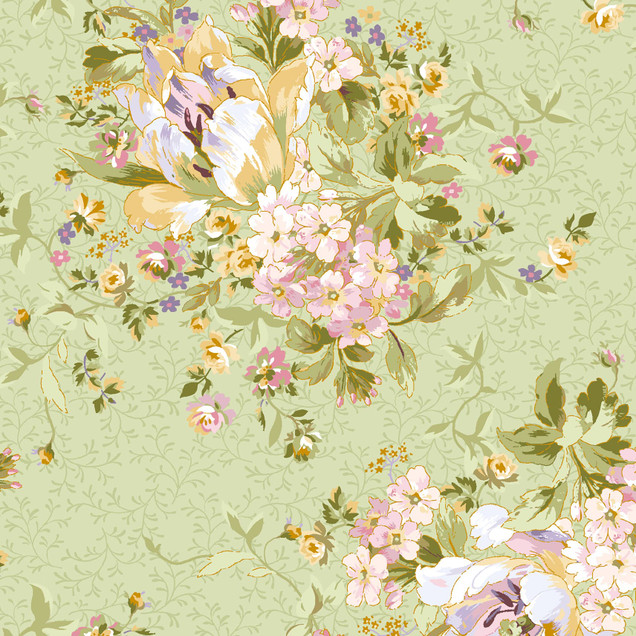 Grand Entrance MASM10431-G Green Maywood Studio Fabric Image
