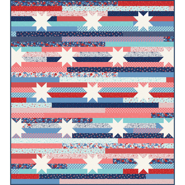 Star-Spangled Beauty Jelly Stars Quilt Project Image