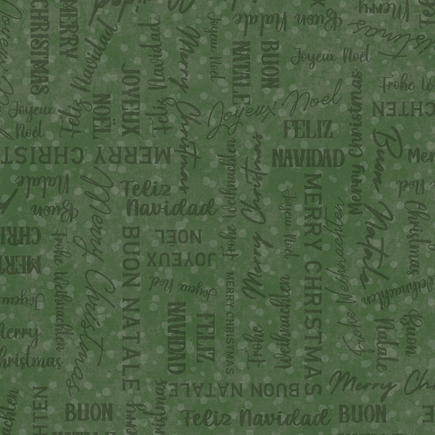 Winter Wreaths MAS10886-G Green Maywood Studio Fabric Image
