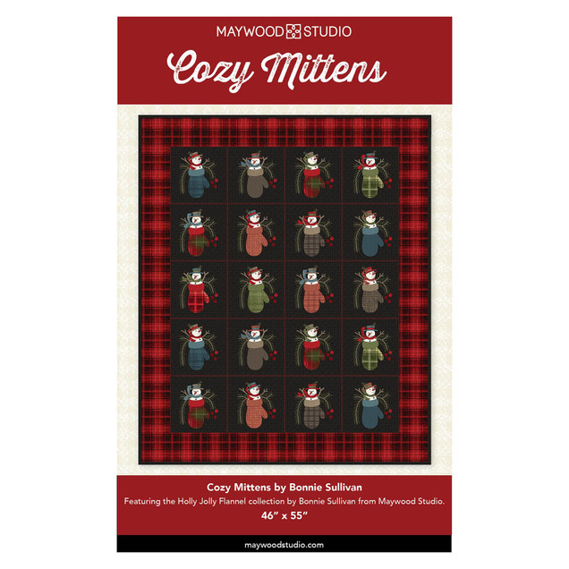Holly Jolly Flannel Cozy Mittens Quilt Free Pattern Cover Image