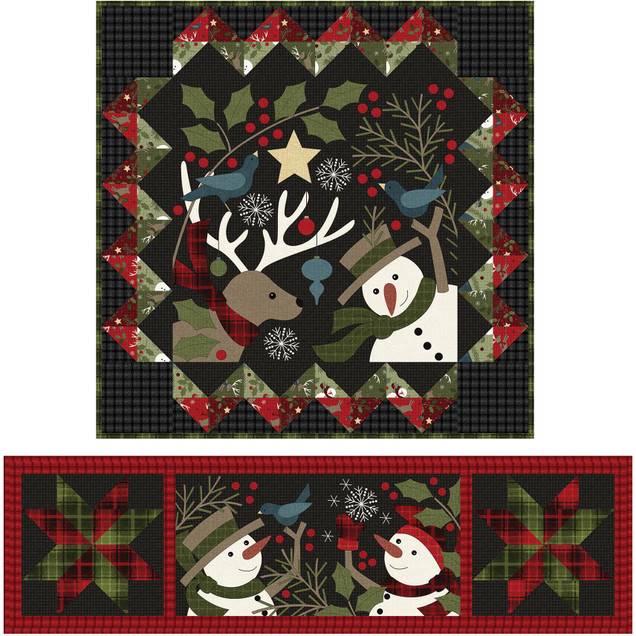 Holly Jolly Flannel Holly Jolly Wall Hanging and Runner Project Image