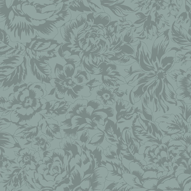 La Fleur Flannel MASF10993-B Blue Maywood Studio Fabric Image