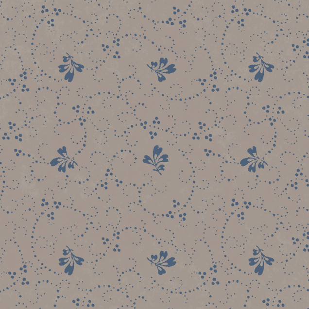 Patchwork Blue MAS10932-T Tan Maywood Studio Fabric Image