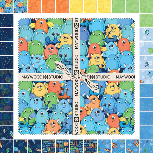 Space Monsters SQ-MASSPMO  Maywood Studio Precut Image