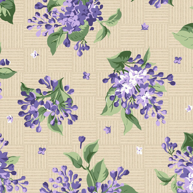 Lilac Lane MAS10951-E Cream Maywood Studio Fabric Image