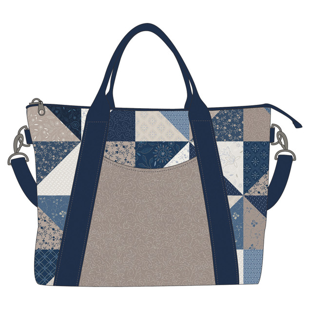 Patchwork Blue Oxbow Tote Project Image