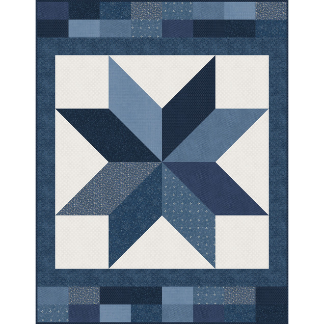 Patchwork Blue Stars N Stripes Quilt Project Image