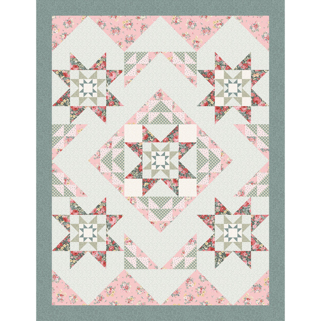 La Fleur Flannel Satellite Stars Quilt Project Image