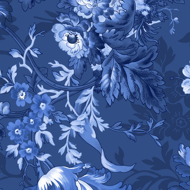 Blue Belle MAS10900-N Navy Maywood Studio Fabric Image