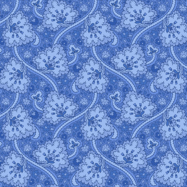 Blue Belle MAS10904-B Blue Maywood Studio Fabric Image