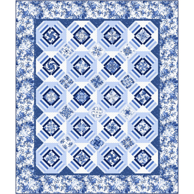 Blue Belle Criss Cross Quilt Project Image