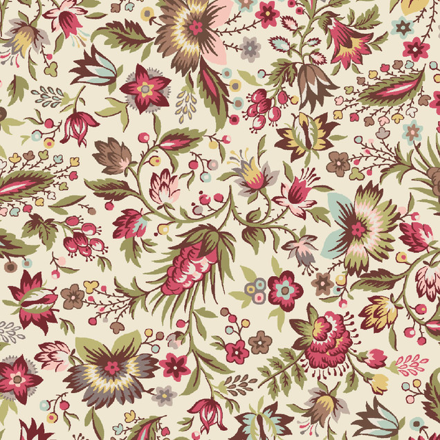 French Market MAS11040-E Cream Jera Brandvig Fabric Image