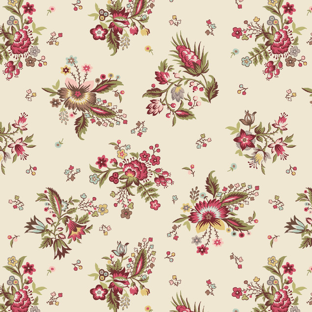 French Market MAS11041-E Cream Jera Brandvig Fabric Image