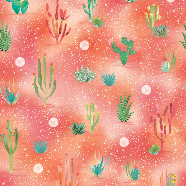 Desert Dreams MAS10981-CZ Coral/Multi Maywood Studio Fabric Image