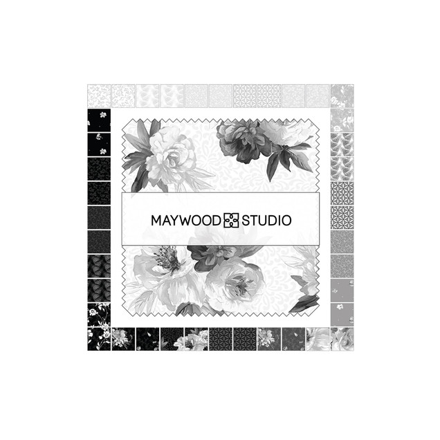 Moonlit Walk MAS11010-JW Black/White Maywood Studio Precut Image