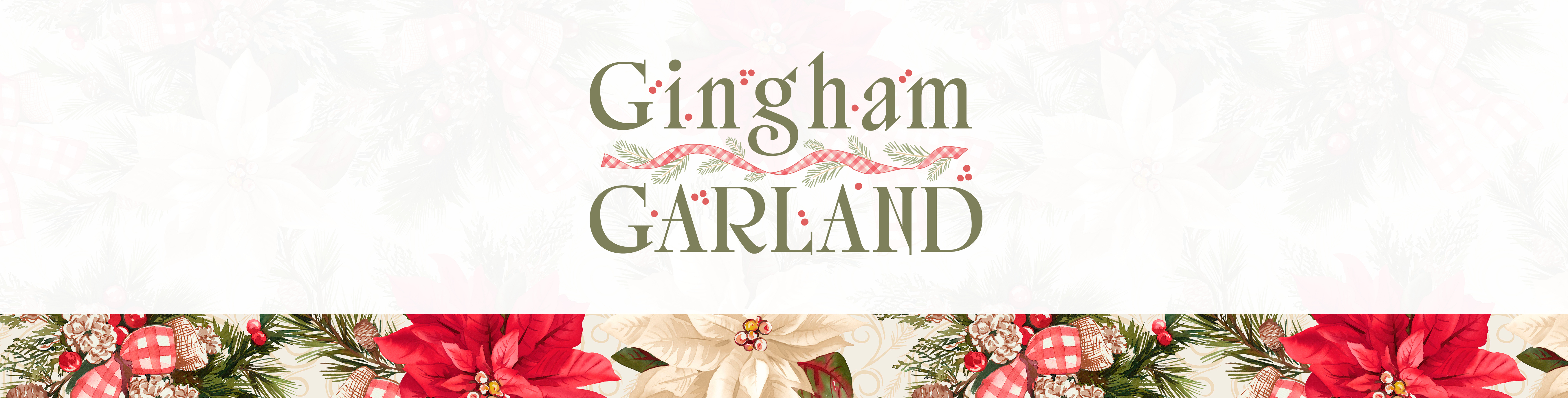 Gingham Garland fabric collection image Gingham Garland fabric collection image