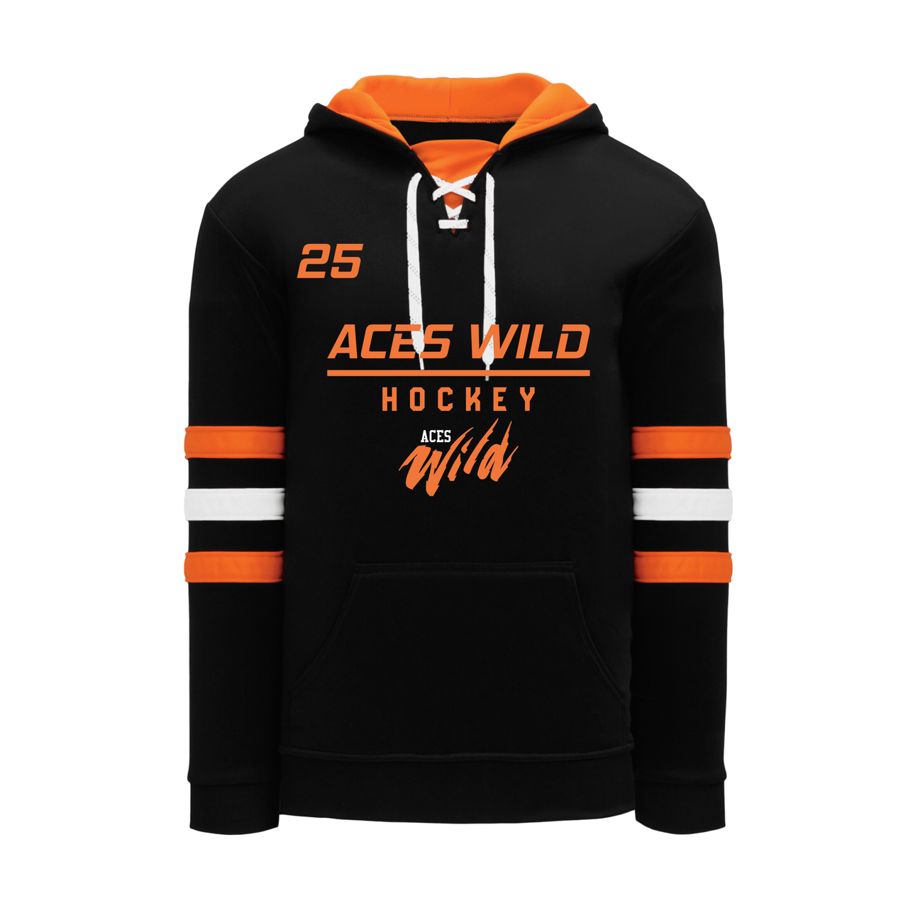 Aces Wild Hooded Sweater Hockey Stripe 