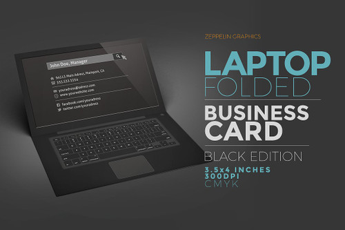 Laptop Business Card Black Edition