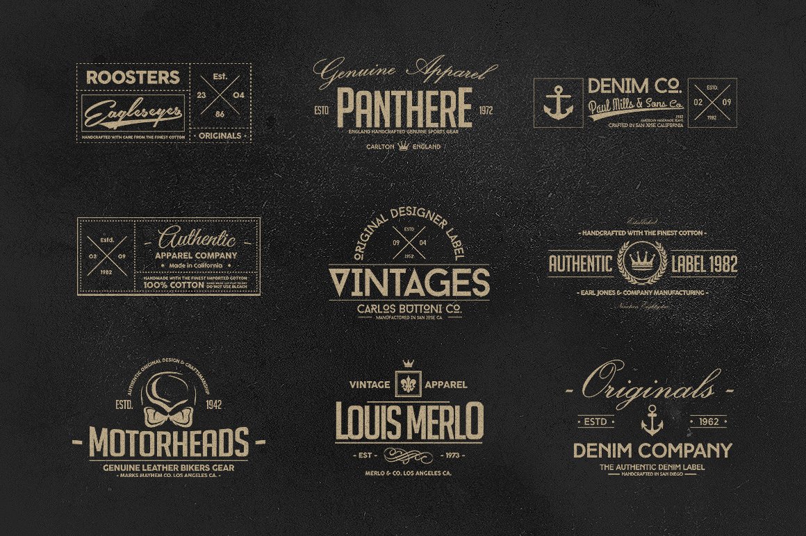 Retro Badges, Labels & Logos Vol.2