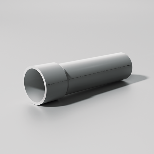 1-1/2 in. x 10 ft. PVC Schedule 40 Gray Conduit Pipe - Bell End