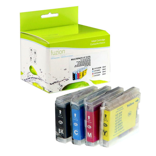 Fuzion Brother LC51 Compatible Inkjet Set - C/K/M/Y