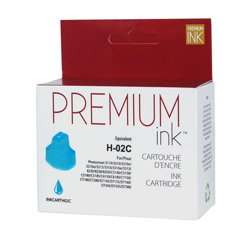 HP No. 02 C8771W Compatible Cyan Premium Ink HP No. 02 C8771W Compatible Cyan Premium Ink