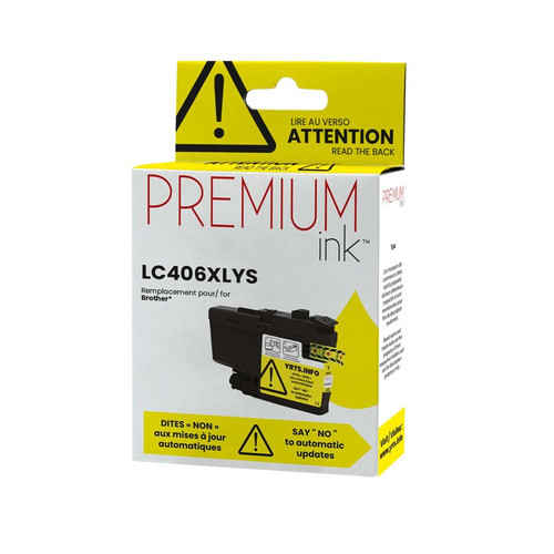 Brother LC406XLYS Compatible Premium Ink Pigment Yellow