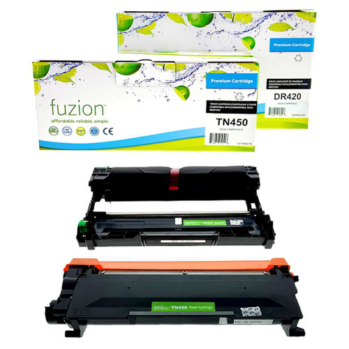 Fuzion Brother TN450 / DR420 Compatible Toner & Drum Combo