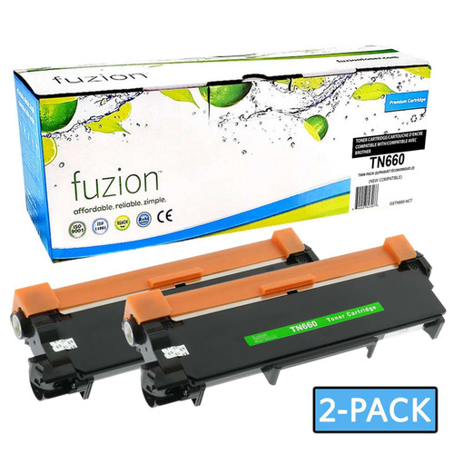Fuzion Brother TN660 Compatible Toner High Yield - (2/Pack)