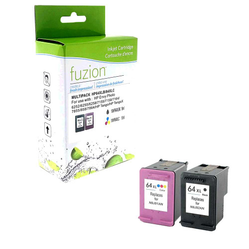 Fuzion HP #64XL Remanufactured Inkjet Set - Black/CMY Fuzion HP #64XL Remanufactured Inkjet Set - Black/CMY