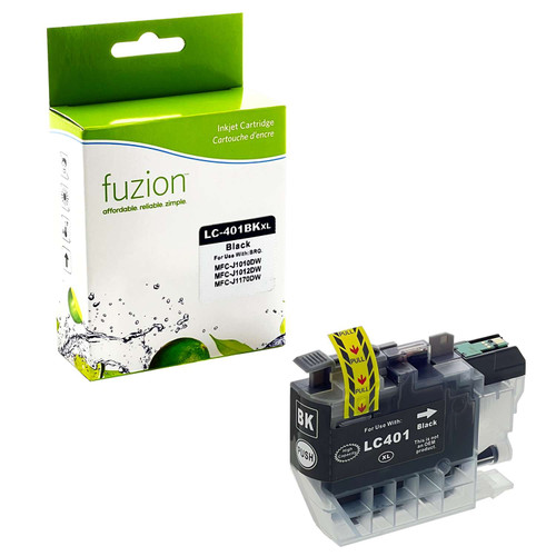Fuzion Brother LC401XLBKS Compatible Inkjet - Black Fuzion Brother LC401XLBKS Compatible Inkjet - Black