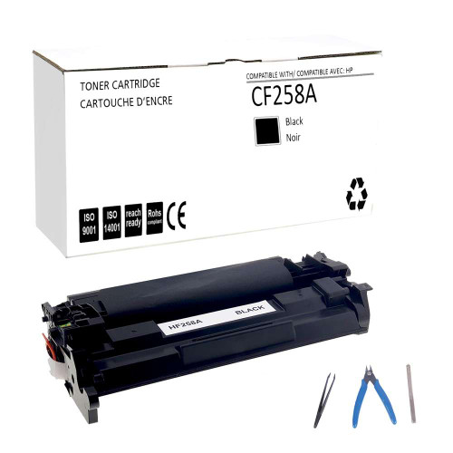 Generic White Box CF258A Compatible Toner - Black  (No Chip) Generic White Box CF258A Compatible Toner - Black  (No Chip)