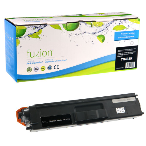 Fuzion Brother TN433BK Compatible Toner - Black