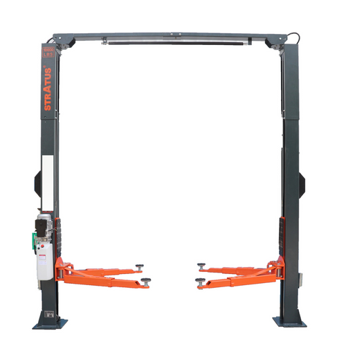 Stratus SAE-C10P Pro Asymmetric & Symmetric 2-in-1 Clear Floor Direct Drive 10,000 LBS Capacity Single Point Manual Release Car Lift