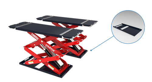 Stratus SAE-UT12000 G2 Commercial Grade 12,000 lb Low Profile Full-Rise Scissor Car Lift for On-Ground or Flush In-Ground Mounting