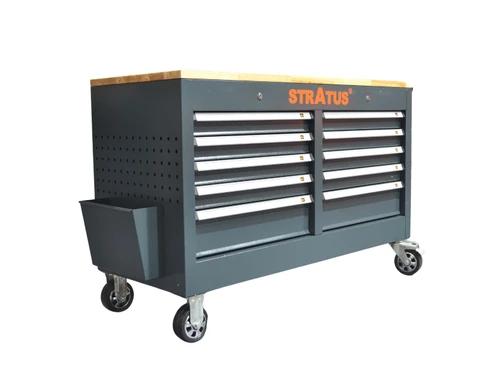 Stratus SAE-TL1046 Heavy Duty Mobile 46" W 10-Drawer T ool Chest Workbench