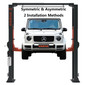 Stratus Asymmetric & Symmetric Convertible Clear Floor Direct Drive 10,000 LBS Capacity Single Point Manual Release Car Lift SAE-C10C