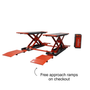 Stratus SAE-MS10000 Extra Wide Extra Tall Commercial Grade 10,000 LBS Open Center Mobile Mid Rise Electrical Safety Lock Release Scissor Vehicle Lift