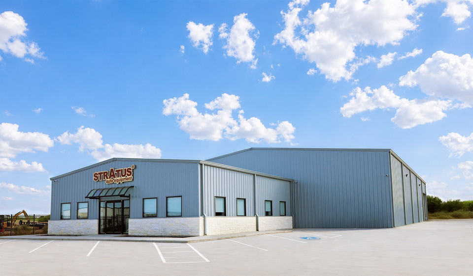 Car lift pickup at the Stratus Auto Equipment warehouse
