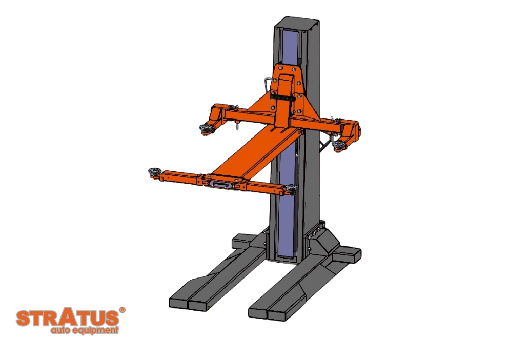 Stratus SAE-S8M Single Post 8,000 LBS. Capacity Manual Safety Lock Release Car Lift