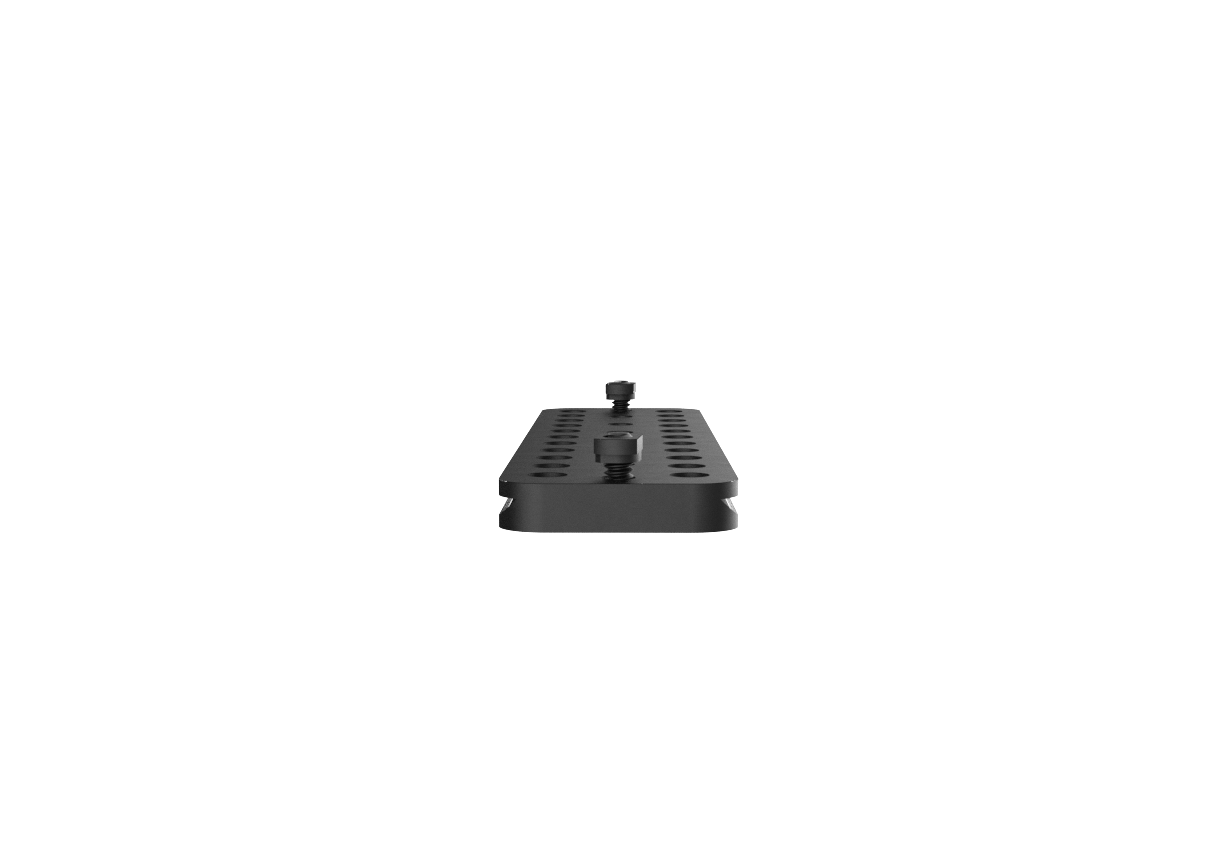 black ud dynalock arca rail from side
