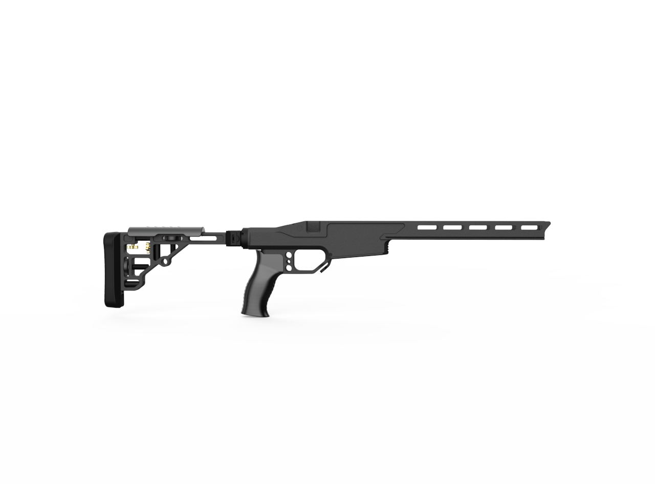 gun chassis with foldable butt stock attached