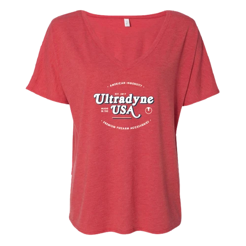 red t-shirt with Ultradyne logo