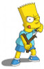 BART SIMPSON AMING SLINGSHOT STICKER BART SIMPSON AMING SLINGSHOT STICKER