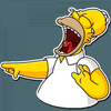 homer jay simpson LAUGHNG HARD Sticker