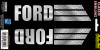 Ford Design Embossed Chrome Decals